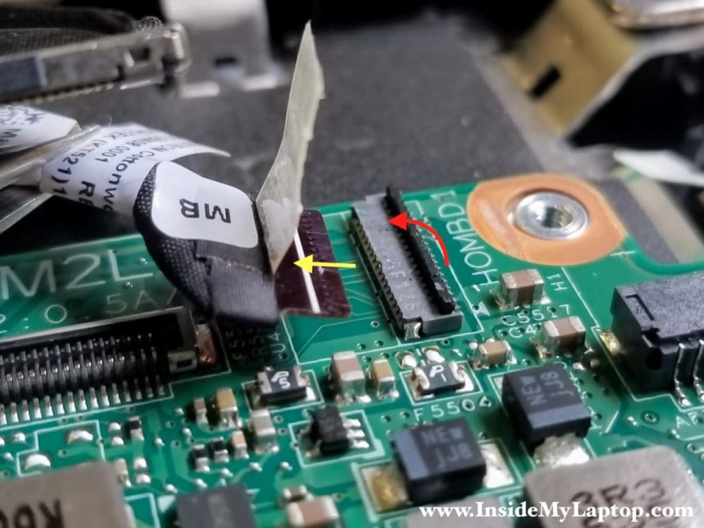 How to disconnect Windows button board cable