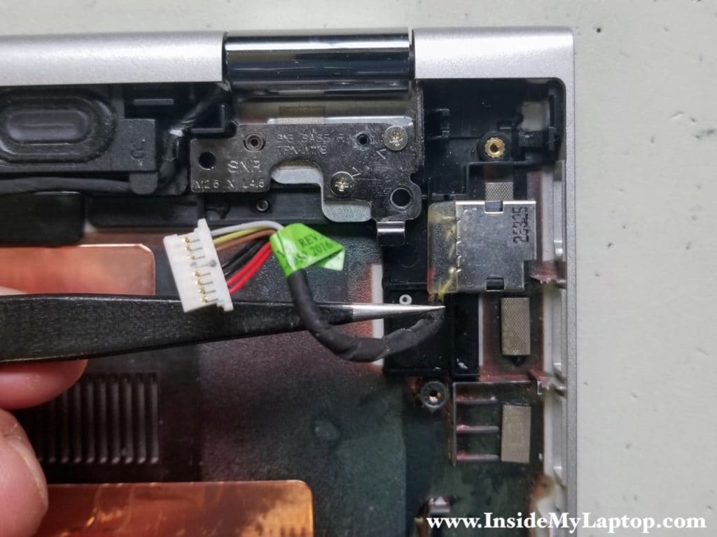 Remove DC-IN power jack