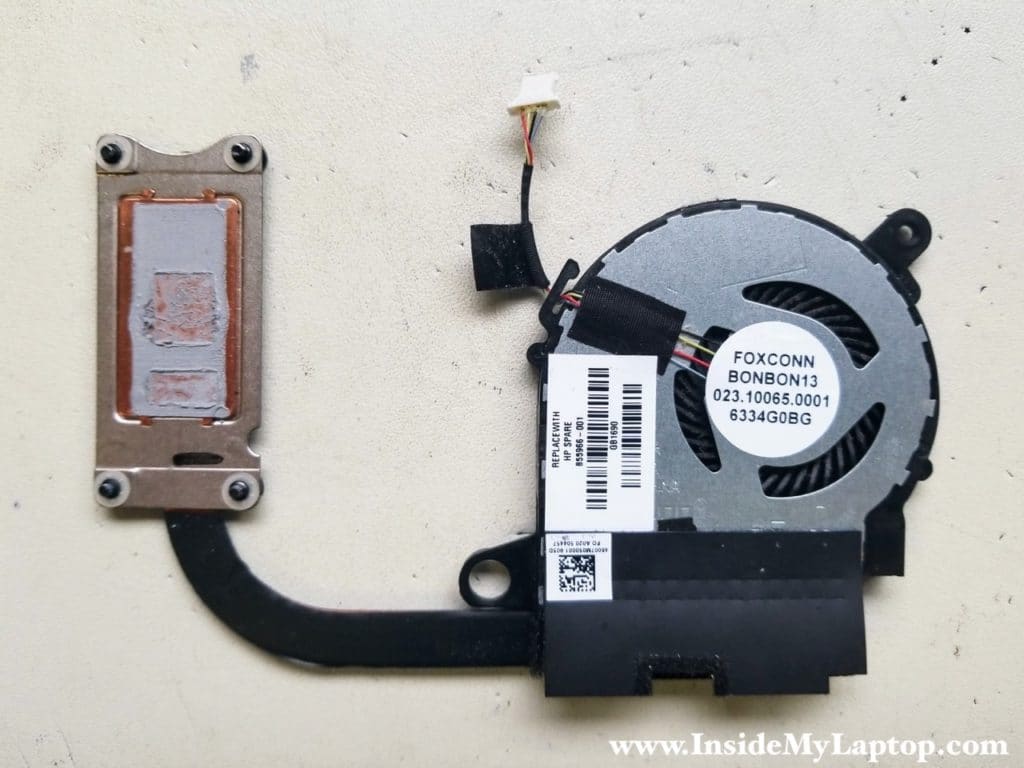 Remove heatsink cooling fan assembly