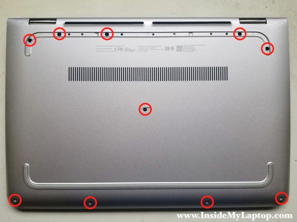 Remove all bottom screws