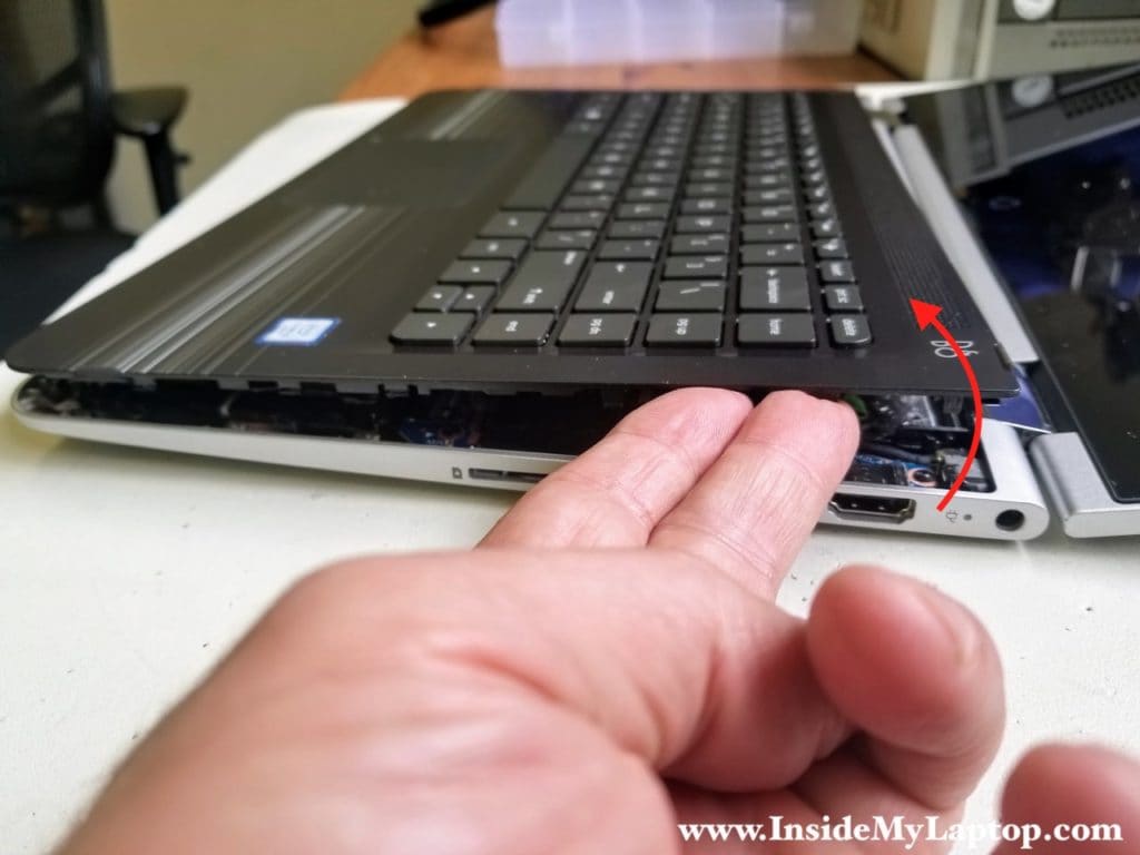 Remove top case keyboard assembly