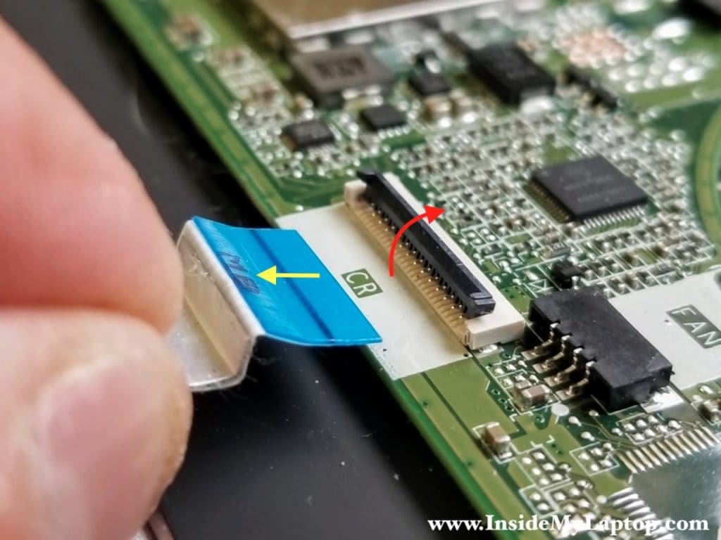 How to unlock connector and release cable