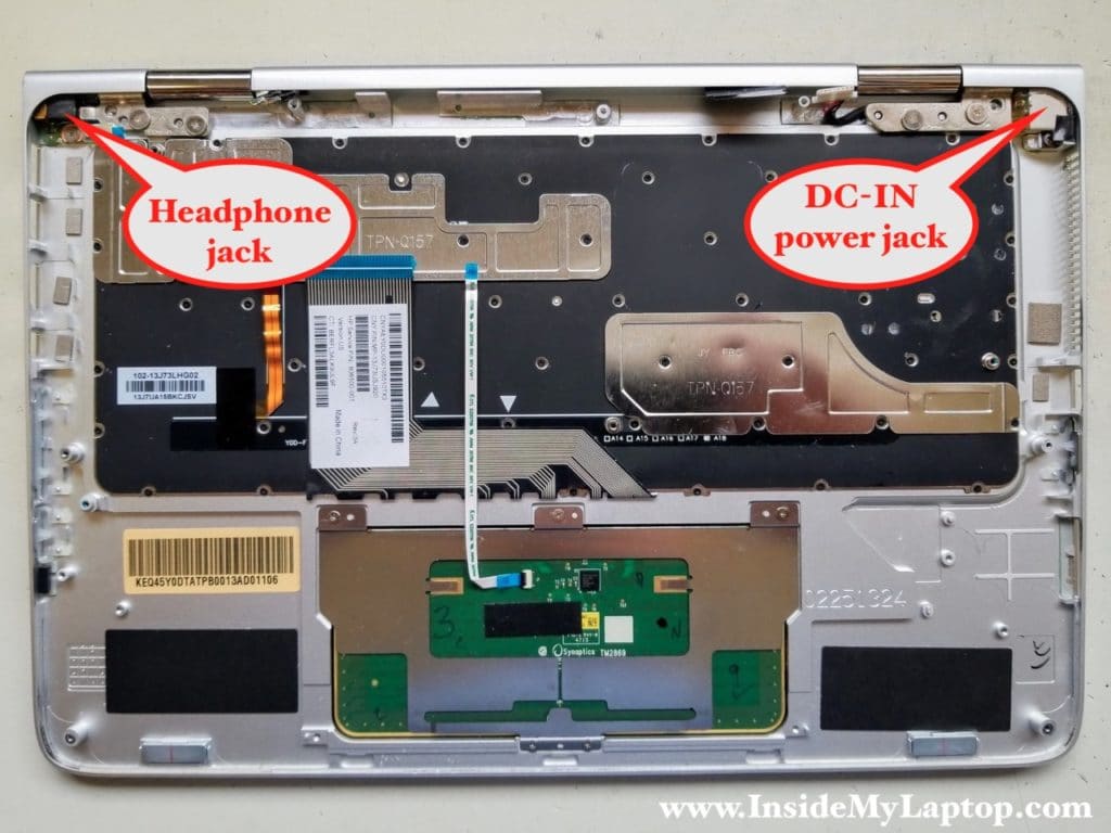 Access headphone jack and DC-IN power jack