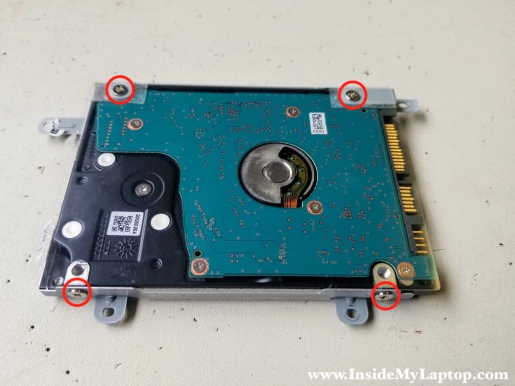 Transfer hard drive caddy to new drive