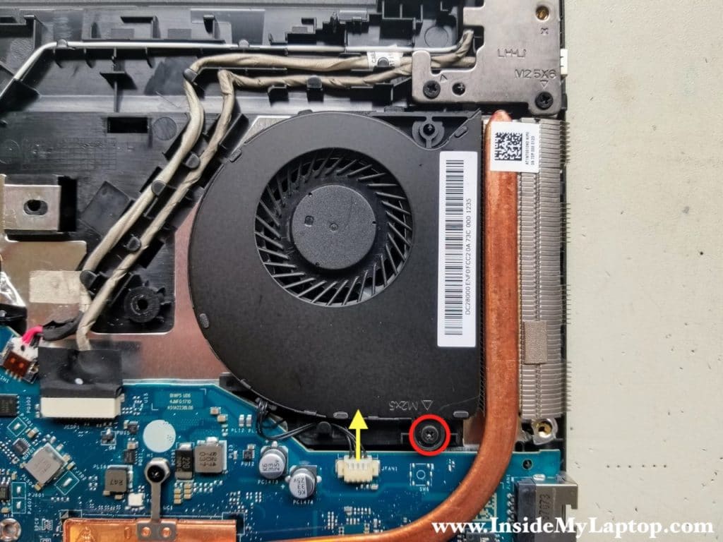 Disconnect and remove cooling fan