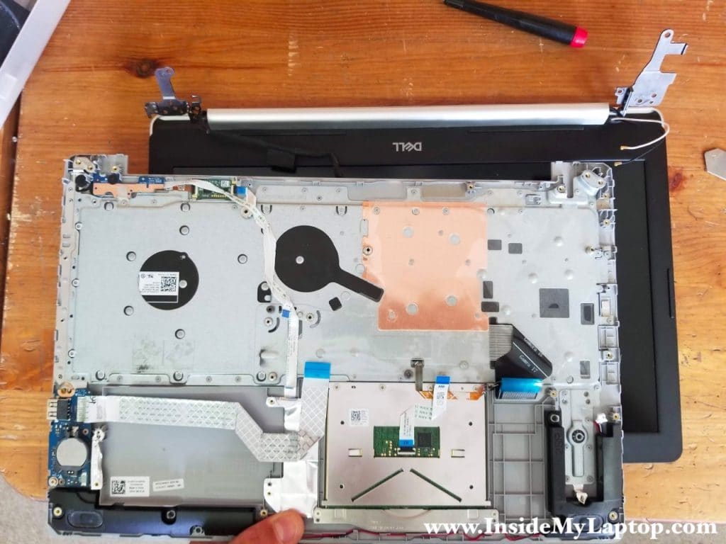 Separate palmrest from display assembly