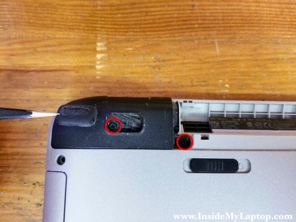 Remove screws from hinge cover