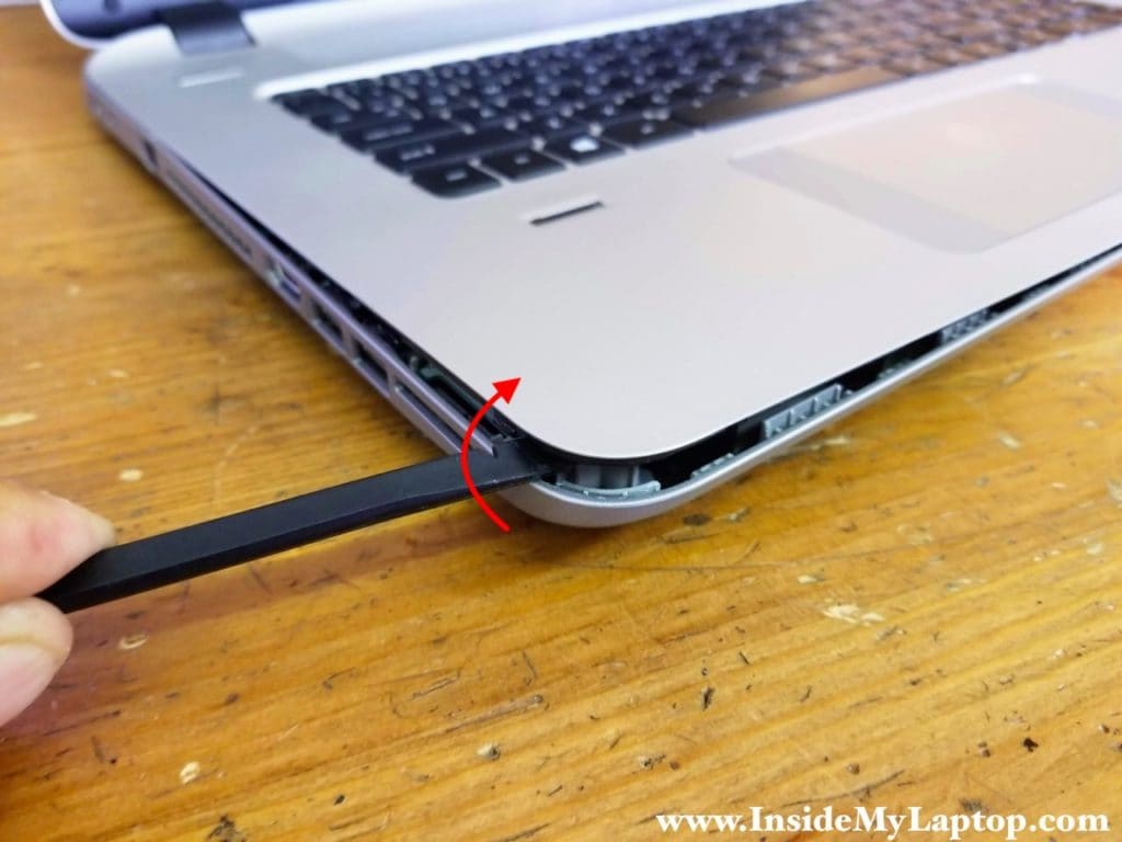 Separate palmrest from laptop base