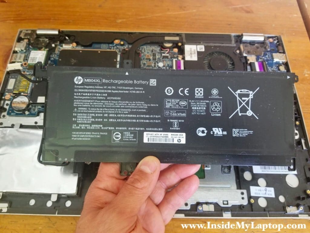 Remove main laptop battery