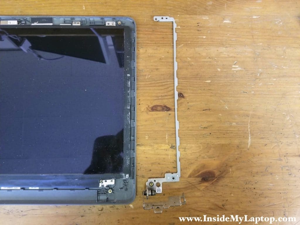 Remove hinges and LCD screen