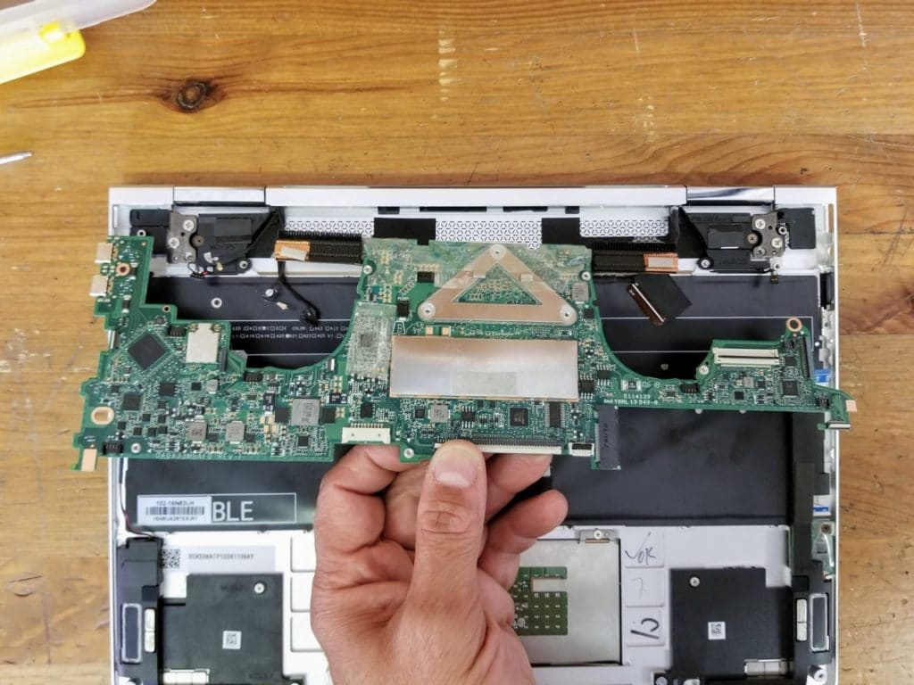 Remove the motherboard.