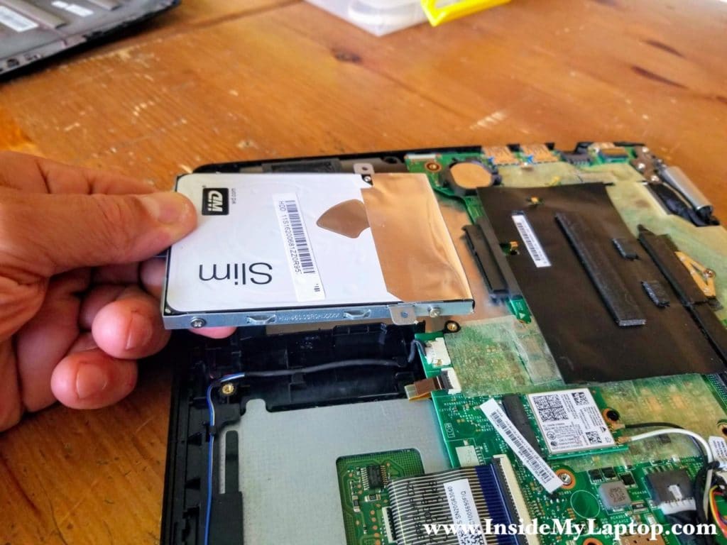 Remove the hard drive assembly.