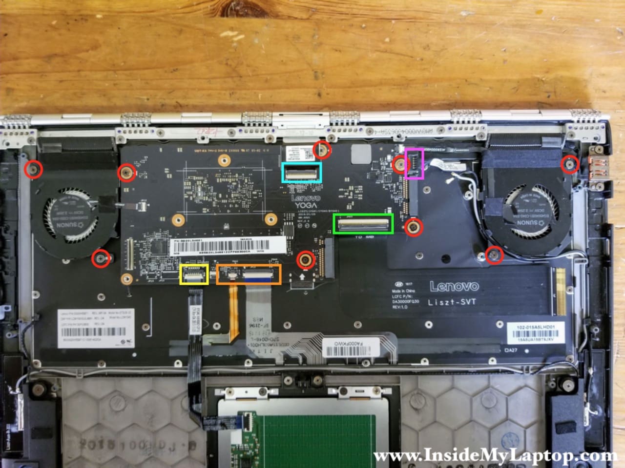 Lenovo YOGA 900 13ISK2 80UE disassembly Inside my laptop