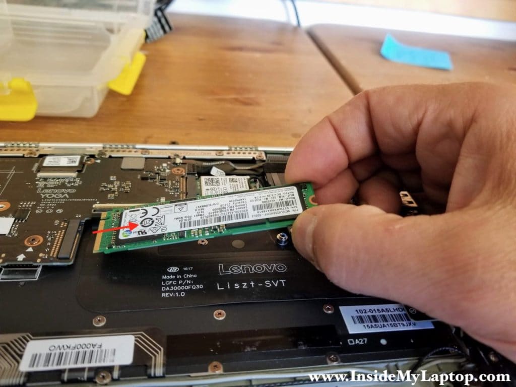 Pull the solid state drive out.