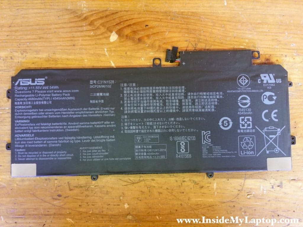 Asus ZenBook Flip UX360C battery model: C31N1528.