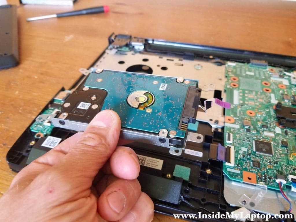 Remove the hard drive assembly.