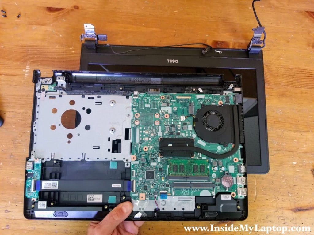 Now you can separate the palmrest assembly from the display panel.