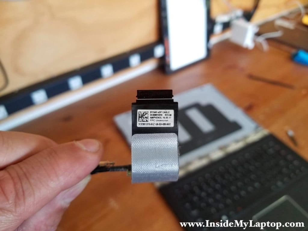 The display part number printed on the cable.