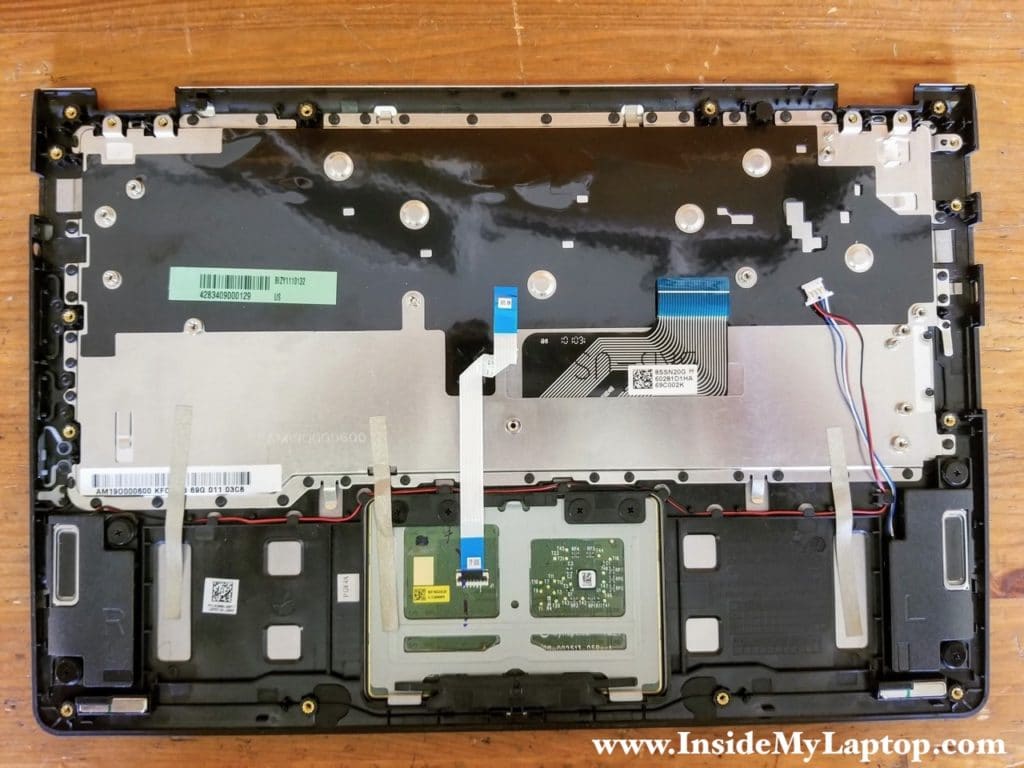 In Lenovo Yoga 700-11ISK Touch laptop the keyboard is permanently attached to the top case.