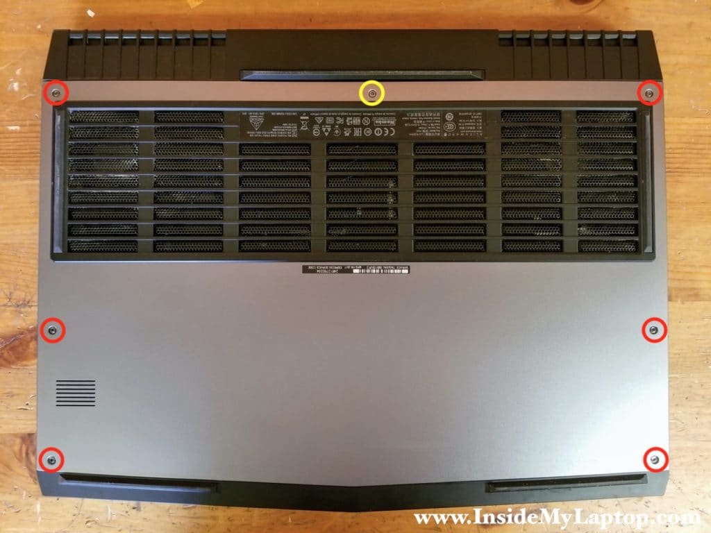 Remove screws from the bottom cover.