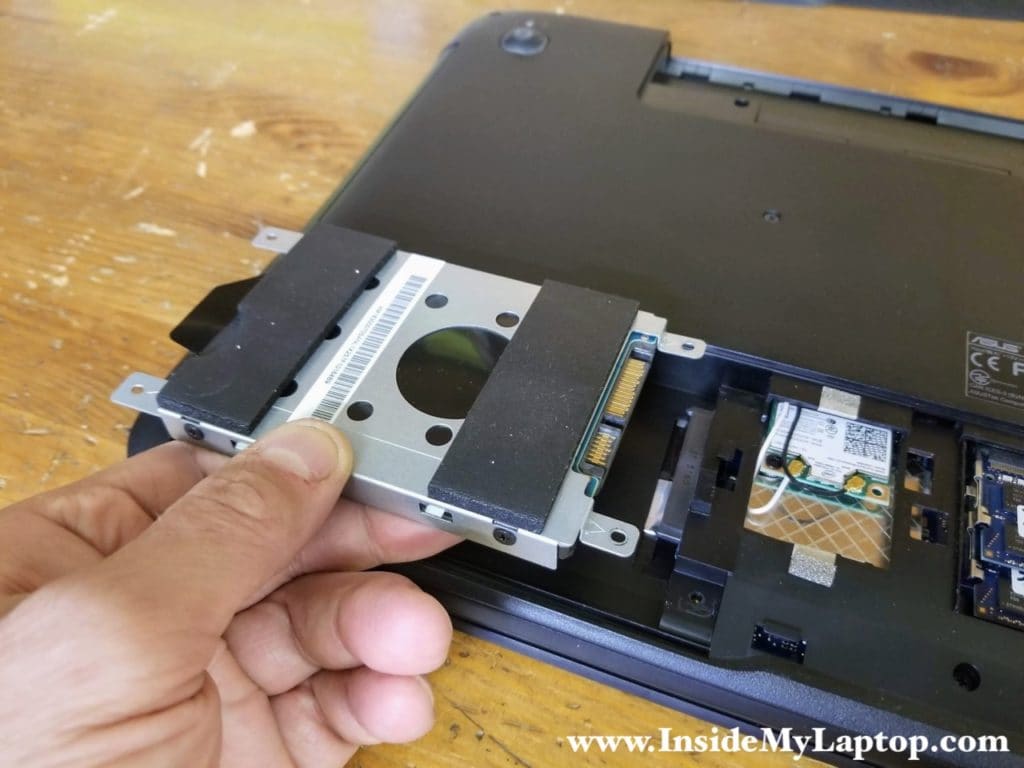Lift up and remove the hard drive assembly.