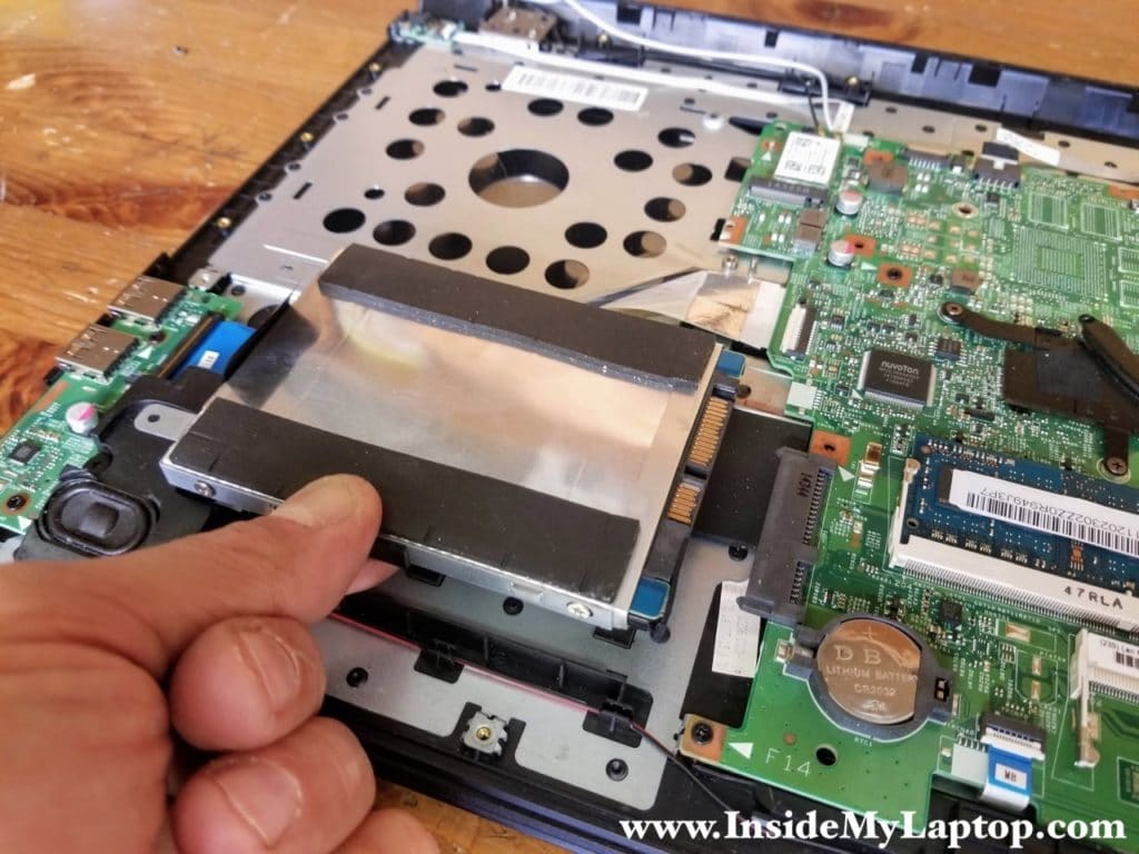 Remove the hard drive assembly.
