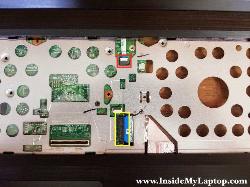 Disconnect the power button cable and the USB/Audio port/SD card boar cable.