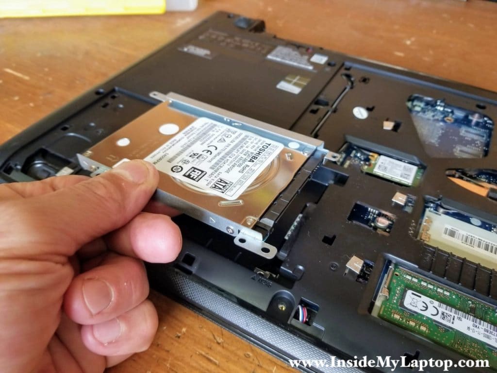 Lift up and remove the hard drive assembly.