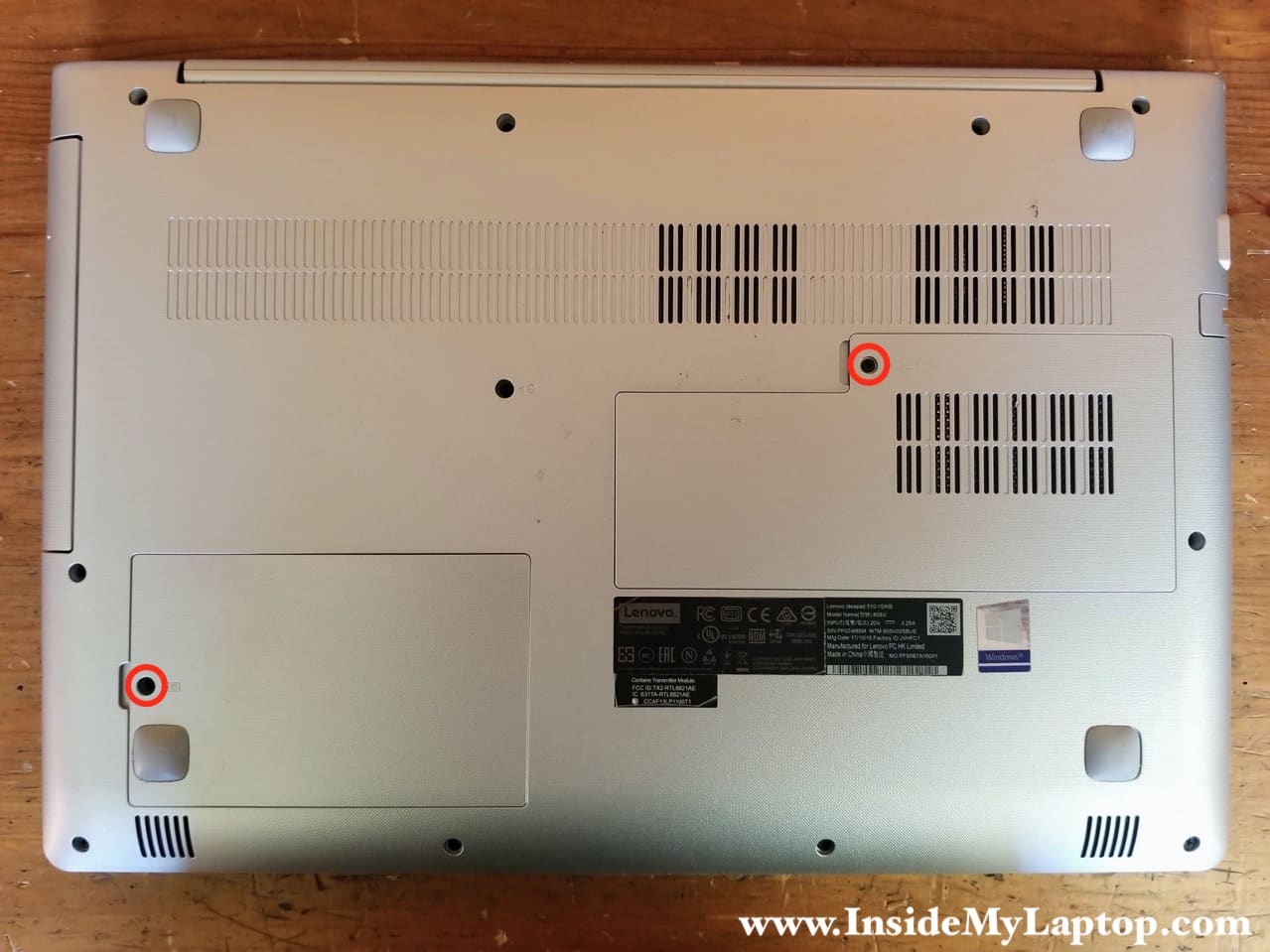 Lenovo Ideapad 510-15IKB / 510-15ISK disassembly – Inside my laptop