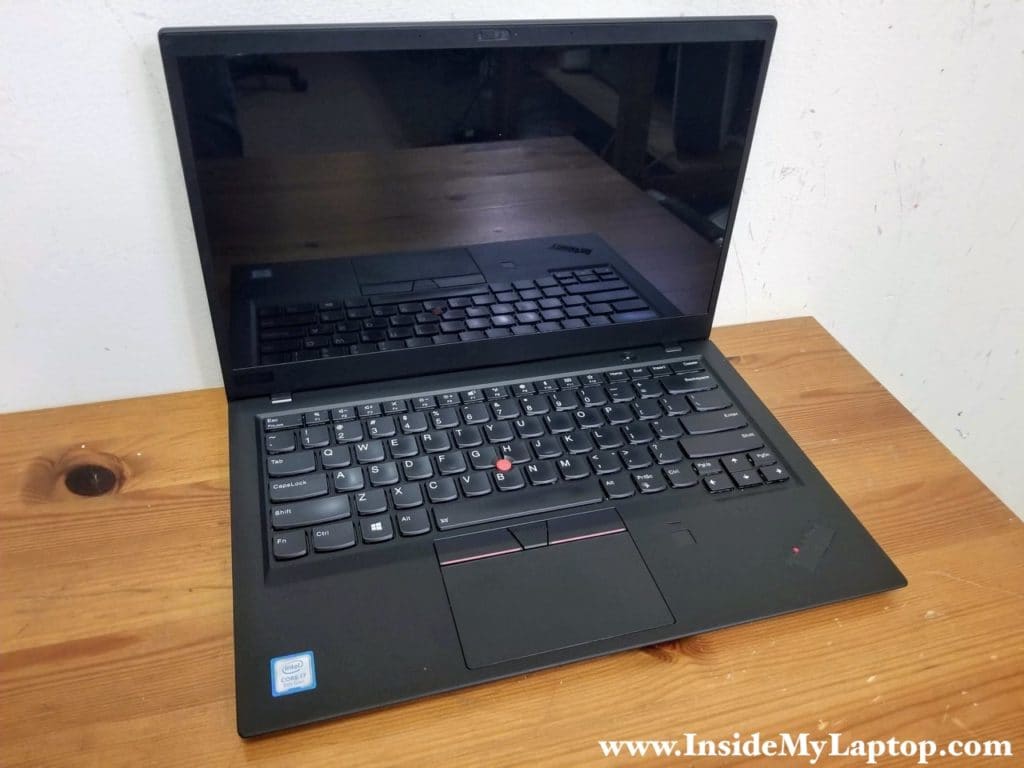 Disassembly of Lenovo ThinkPad X1 Carbon 6th Generation laptop.