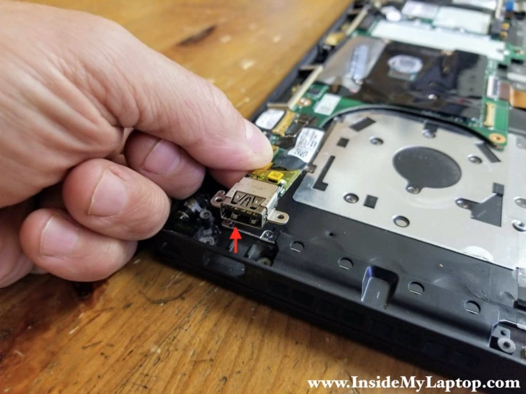 Remove the USB board.