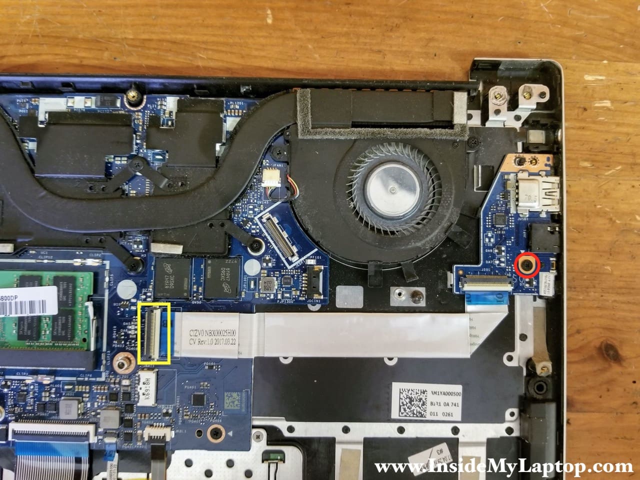 How to disassemble Lenovo ideapad 720S 14IKB 80XC Inside my laptop