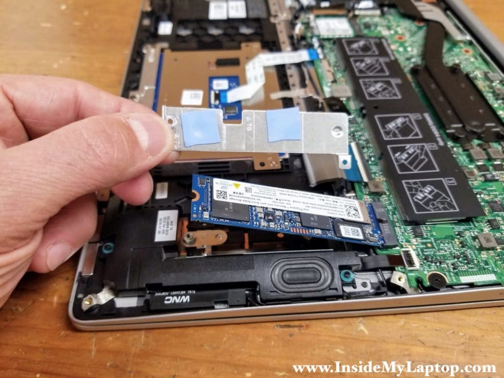 Remove the SSD shield which also works as a heatsink.