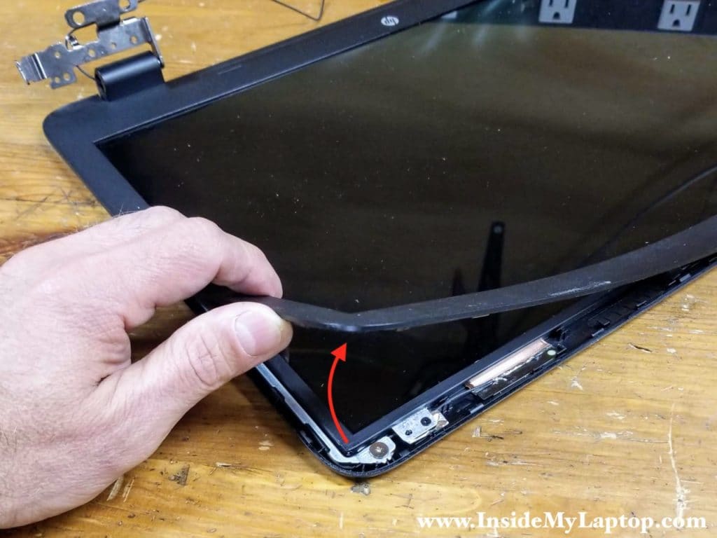 Start display disassembly with removing the screen bezel.