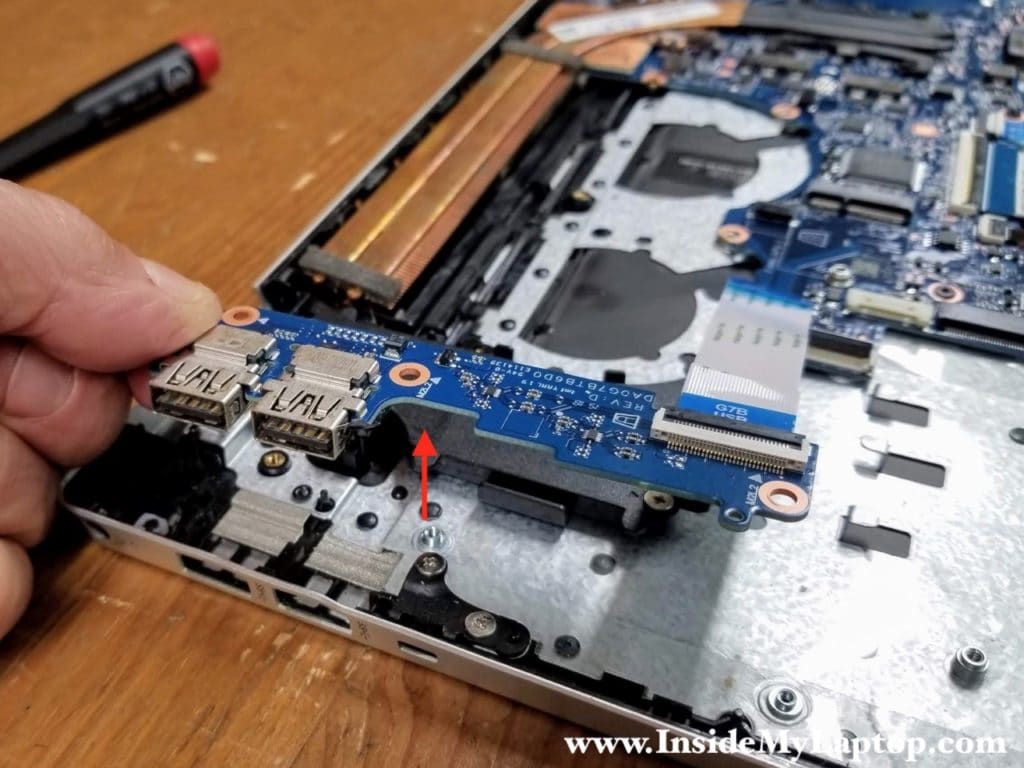 Remove the USB board.