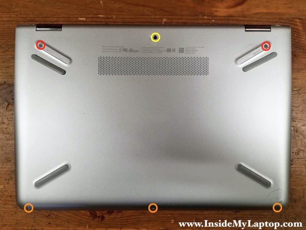 Remove all screws located on the bottom of the laptop.