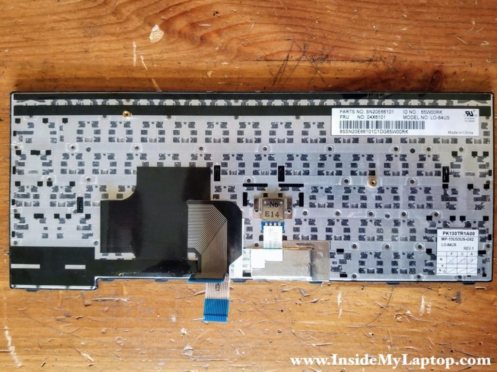 Lenovo ThinkPad E460 E465 keyboard FRU part number: 04X6101