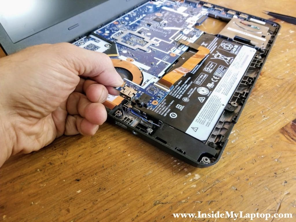 Lift up and remove the USB audio board.