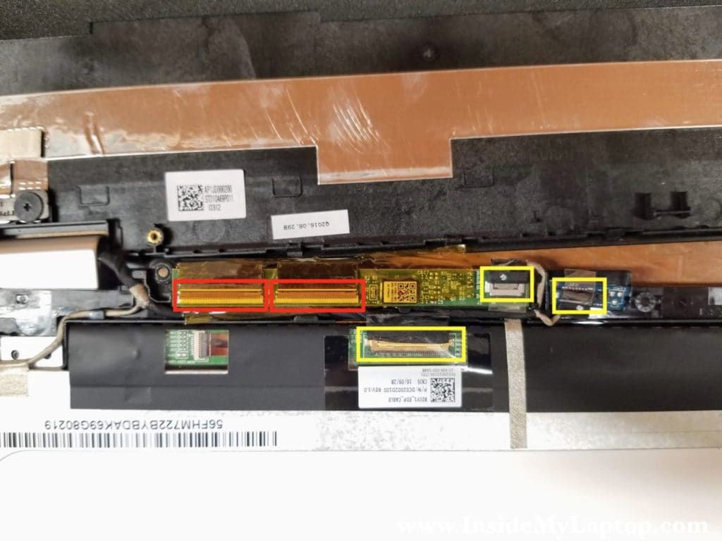 Disconnect the LCD screen from the touchscreen board.