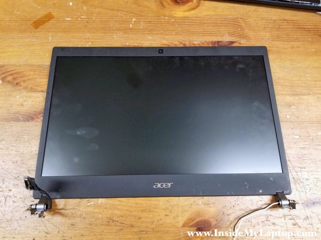 It is not necessary to remove the display panel in order to take it apart.