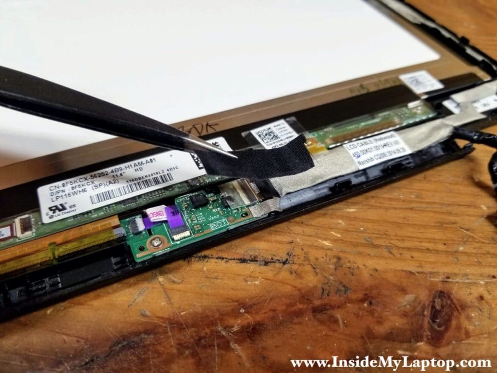 Remove the black tape covering the connector.