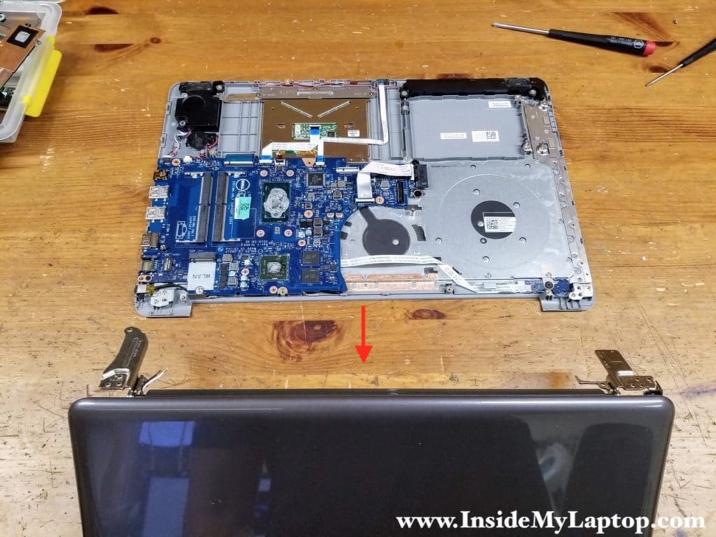 Remove display panel from the laptop.