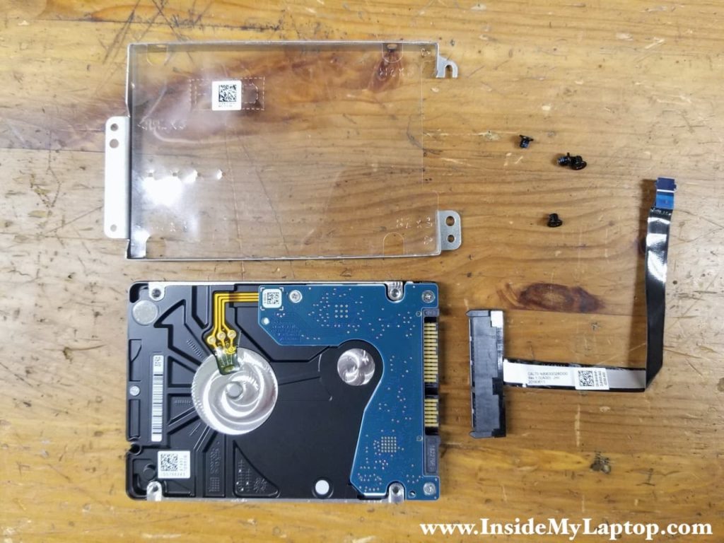 If you are upgrading to a 2.5" SSD it's necessary to move the bracket and the SATA cable to the new drive.