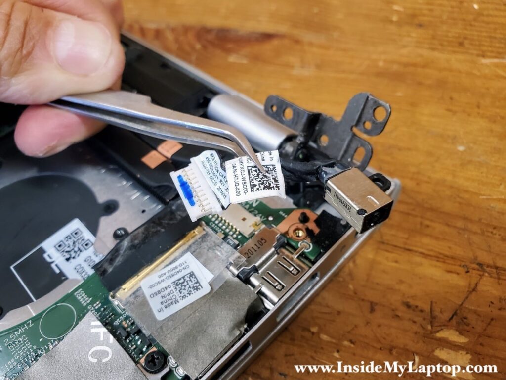 Remove the power connector (DC jack).