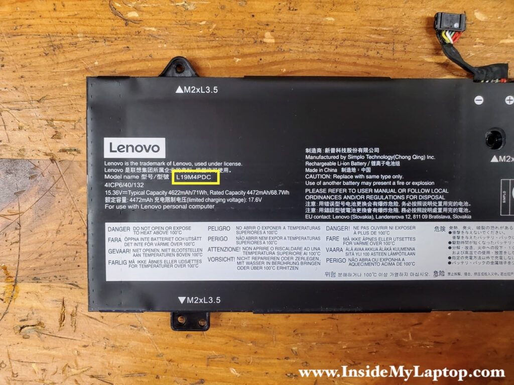 Battery model number L19M4PDC.