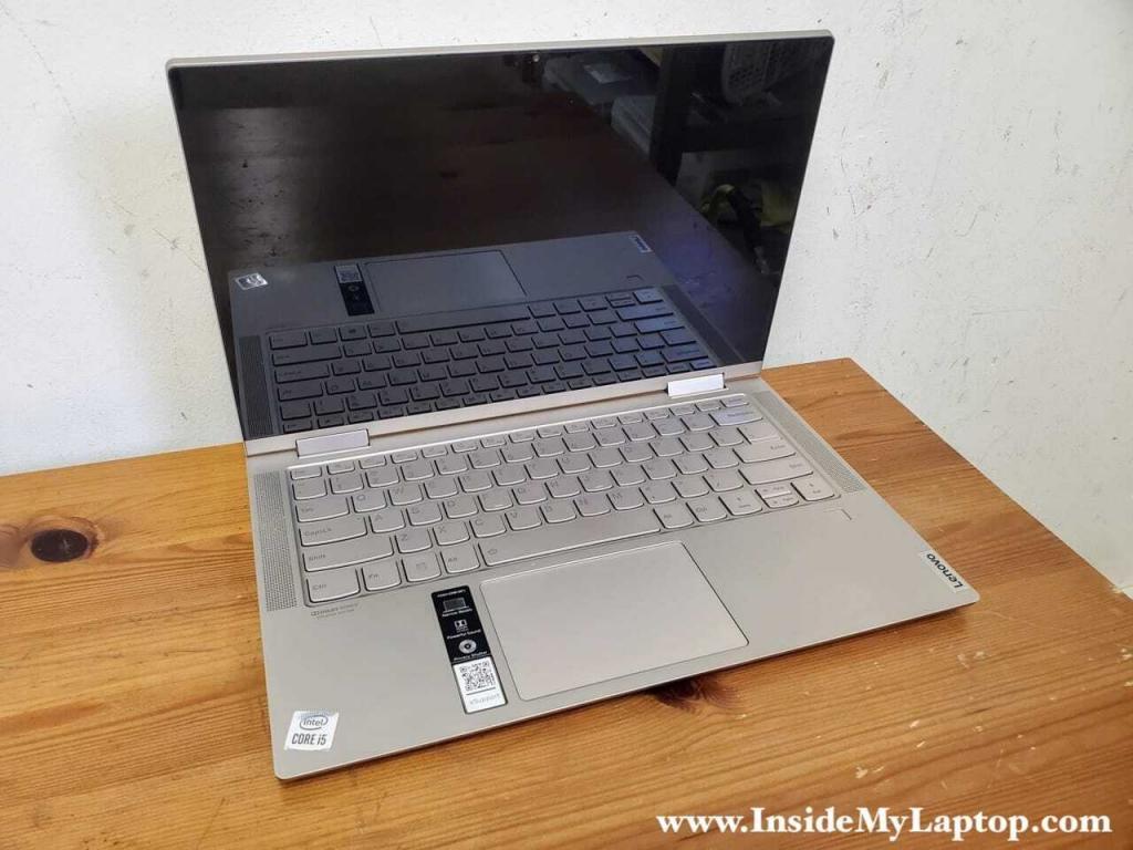 Lenovo Yoga C740-14IML (model 81TC) disassembly.